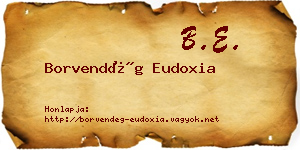 Borvendég Eudoxia névjegykártya